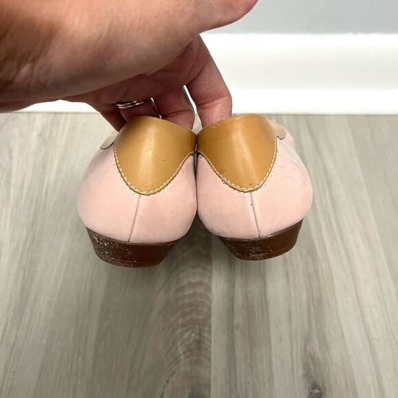 Salvatore Ferragamo Pink and Tan Leather Loafer Flats in Size 9 2A (Narrow) - Picture 4 of 7